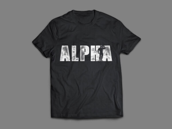 Alpha Gym Motivation x Fitness Regalur tshirt