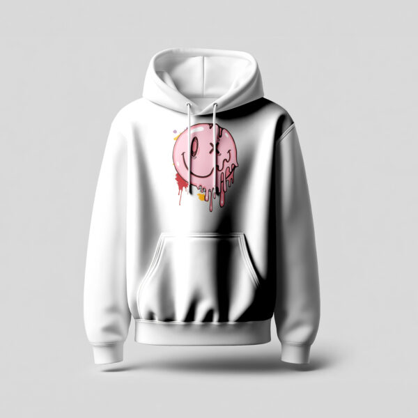 Pink Emoji X White Hoodie